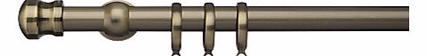 John Lewis Aged Brass Curtain Pole Kits, Dia.25mm