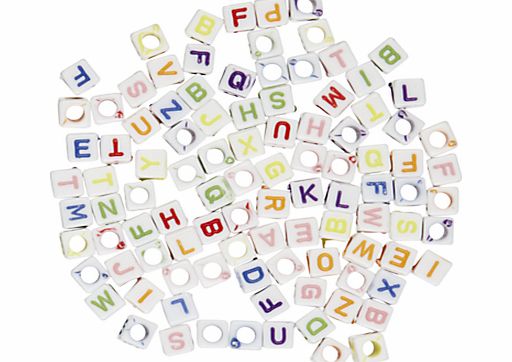 John Lewis Alphabet Beads, Pack of 100, Multi