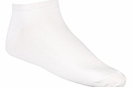 John Lewis Ankle Socks, Pack of 5, White