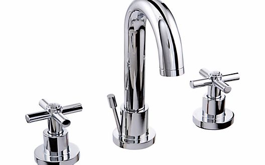 John Lewis Arun 3 Tap Hole Basin Mixer with Pop