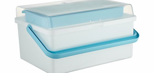 John Lewis Baby Box, Pearl White/Aqua
