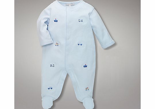 John Lewis Baby Embroidered Transport Sleepsuit,