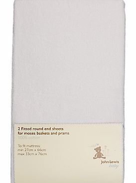 John Lewis Baby Fitted Terry Moses Basket / Pram
