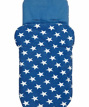 John Lewis Baby Star Footmuff, Blue