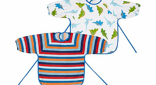 John Lewis Baby Terry Bibs, Pack of 2, Multi