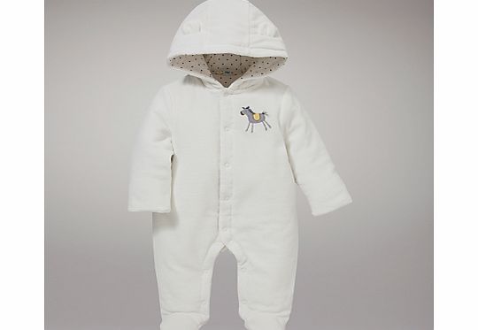 John Lewis Baby Velour Wadded Horse All-In-One,