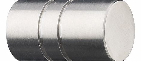 John Lewis Barrel Knob, Stainless Steel, Dia.18mm