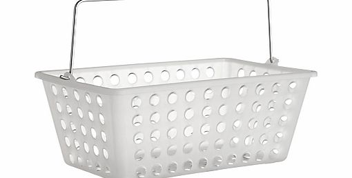John Lewis Bathroom Storage Basket, Frosted White
