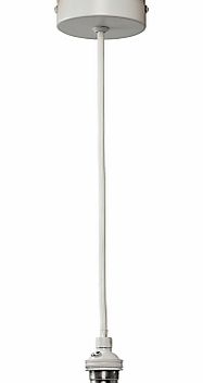 John Lewis BC Pendant Cord, White, 1.5m
