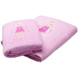John Lewis Bella Ballerina Hand Towel, Pink, 100cm x 50cm