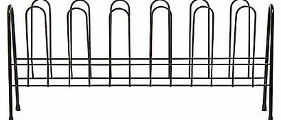 John Lewis Black Shoe Rack, 6 Pair