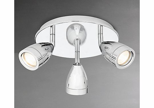 John Lewis Blake Bathroom Spotlight, Chrome, 3