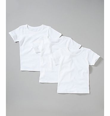 John Lewis Boy Cotton T-Shirt Vests, Pack of 3,