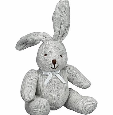 John Lewis Cable Knit Rabbit, Grey