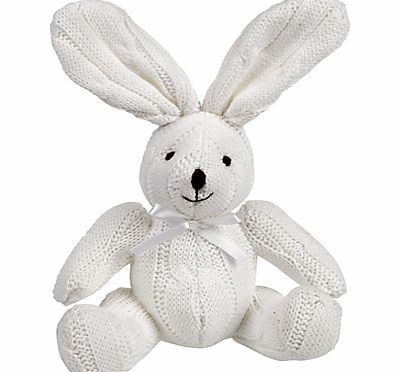 John Lewis Cable Knit Rabbit, White