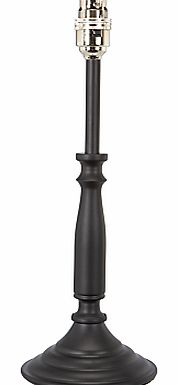John Lewis Candlestick Lamp Base, Black, Small