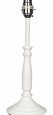 John Lewis Candlestick Lamp Base, White, Small