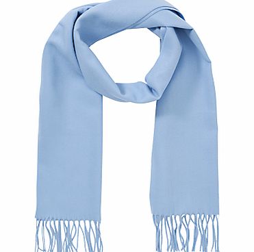 John Lewis Cashmink Plain Scarf, Light Blue