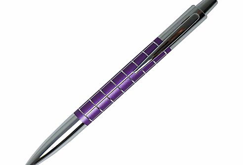 John Lewis Checker Ballpoint Pen, Matt Magenta