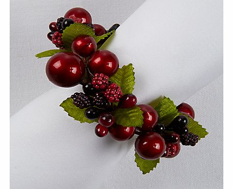 John Lewis Christmas Past Berries Napkin Rings,