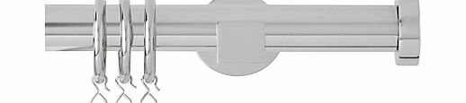 John Lewis Chrome Finish Curtain Pole Kit,