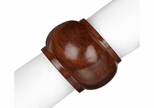 John Lewis Classic Wood Napkin Rings, Set of 4