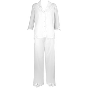 John Lewis Crochet Pyjamas- White- Size 10