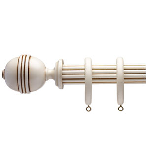 John Lewis Curtain Pole- Antiqued White- L150cm x Dia.35mm