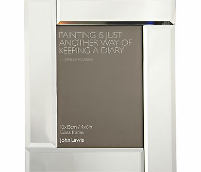 John Lewis Deco Glass Photo Frame, 4 x 6`` (10 x