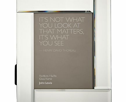 John Lewis Deco Glass Photo Frame, 5 x 7`` (13 x