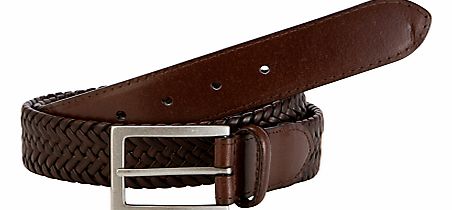 John Lewis Elastic Plait Leather Belt