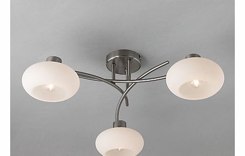 John Lewis Elio Ceiling Light, 3 Arm