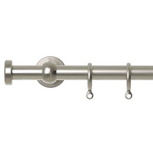 John Lewis Eton Curtain Pole Kit- Nickel- L100cm x Dia.14mm