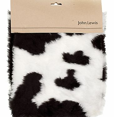 John Lewis Faux Fur Hangsell, Black Cow