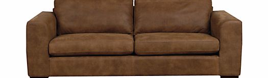 John Lewis Felix Large Leather Sofa with Dark Legs