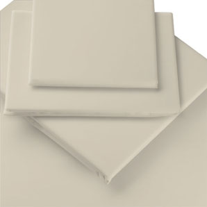 john lewis Fine Egyptian Cotton Flat Sheet, Parchment, Single