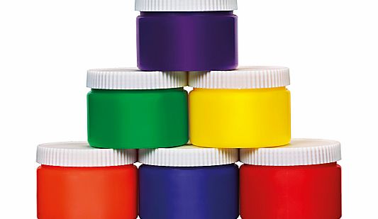 John Lewis Finger Paints, Pack of 6