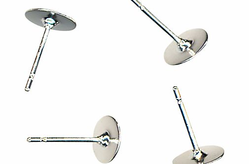 John Lewis Flat Pad Earring Studs, Pack of 20,