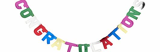 John Lewis Foil Congratulations Banner