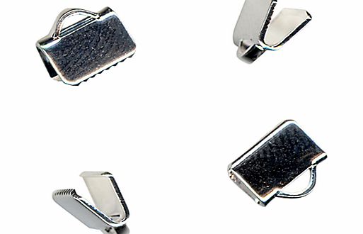 John Lewis Folding Clamp Ends, Pack of 5, Silver