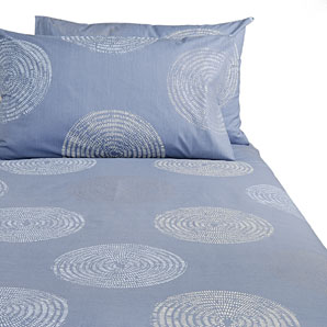 john lewis Folk Circles Duvet Cover- Smoky Blue- Single