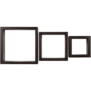 John Lewis Geo Open Cube Shelves- Set of 3- Chocolate