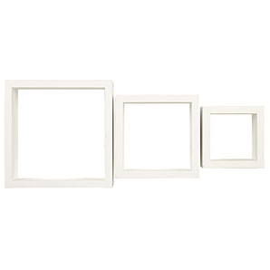 john lewis Geo Open Cube Shelves- Set of 3- White