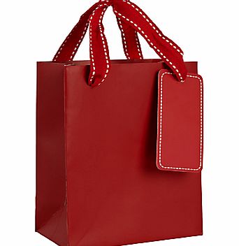 John Lewis Gift Bag, Red, Bottle