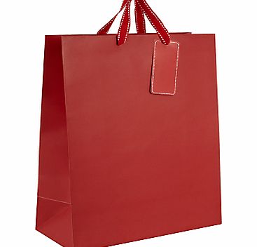 John Lewis Gift Bag, Red, Meduim