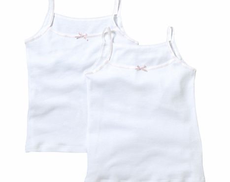 John Lewis Girl Camisole Vests, Pack of 2, White