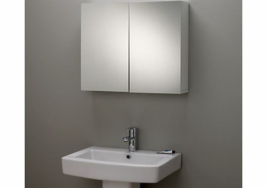 John Lewis Gloss Double Mirrored Bathroom Cabinet