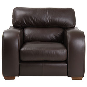 john lewis Granada Leather Chair- Brown
