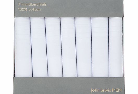 Handkerchiefs, Pack of 7, White