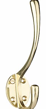 John Lewis Hat and Coat Hook, Polished Brass